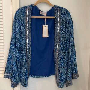 Miss June Paris velvet jacket, intricate beading, size small